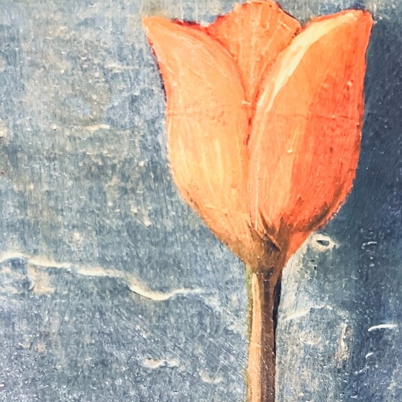 Trio of Single Tulips - Made by The Tulip Box  Montreal QC - On Wooden Block Fra - Picture 12 of 16